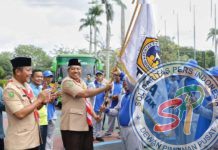 Bupati Alfedri Lepas 58 Kontingen PENAS XVI KTNA Menuju Kota Padang