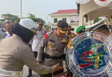 Kapolres Pelalawan Pimpin Langsung Apel Gelar Pasukan Operasi Zebra Lancang Kuning 2023