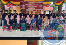 Kapolres Siak AKBP Asep Sujarwadi diwakili Kasat Narkoba Akp Sihol Sitijak,Meresmikanya Posko Kampung Bebas dari Narkoba