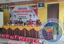 Pj Kepala Desa Pematang Duku Membuka Kegiatan Sosialisasi Tanggap Siaga Bencana dan Berterima Kasih Kepada Pemkab Bengkalis