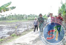 Pj Bupati Bersama Dandim 0314 Inhil, Minjau Langsung Lokasi Gerakan Tanam Padi Serentak 3000 Hektar
